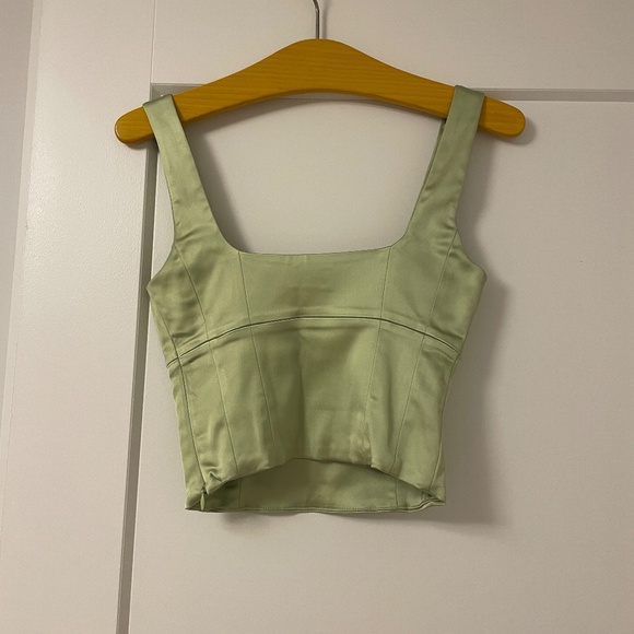 Wilfred Shine Satin Bustier Corset Top - Picture 2 of 4